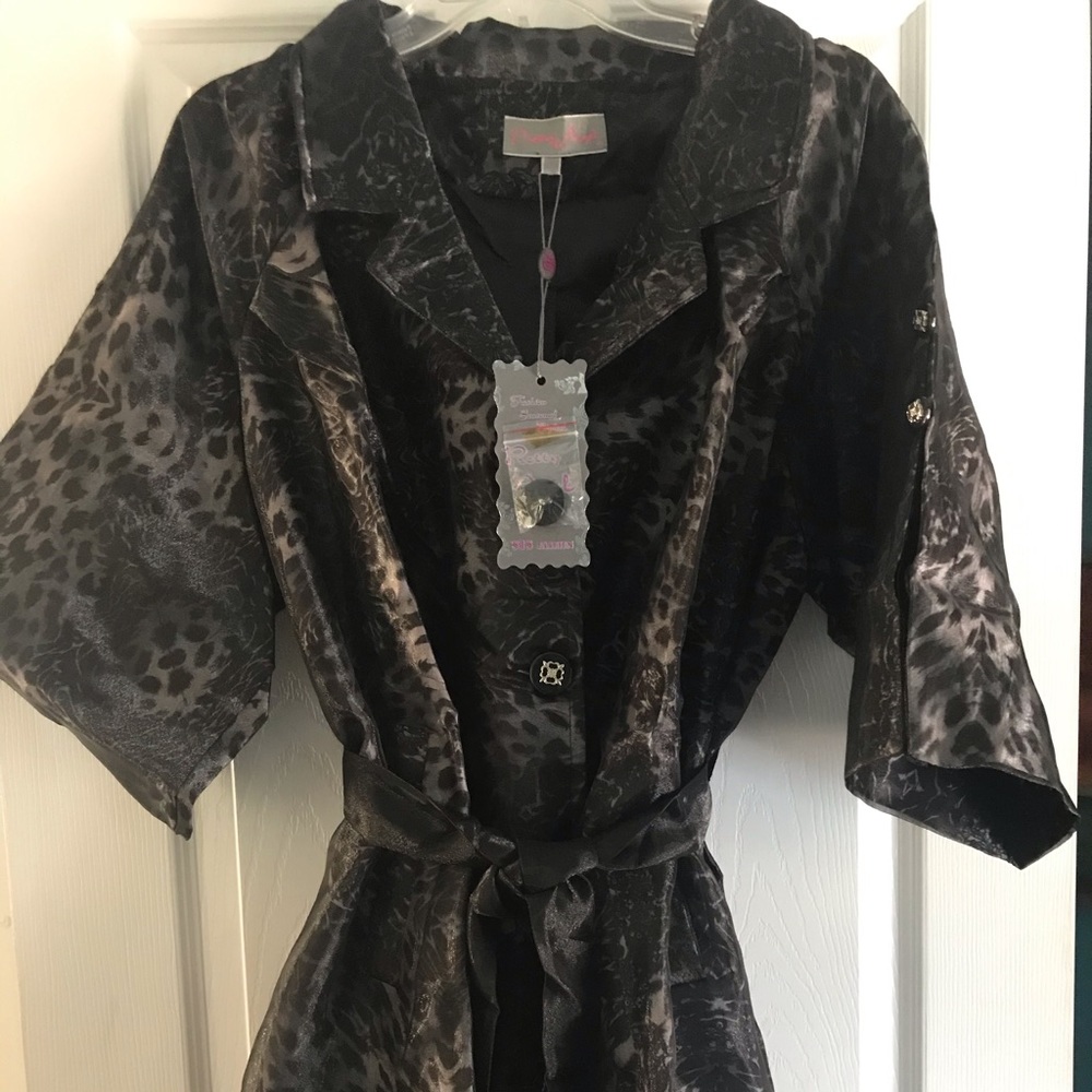 Leopard Print Jacket/ Blouse